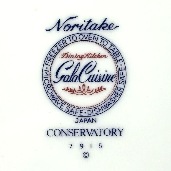 Noritake Conservatory Gala Cuisine 7915 Japan Oval Serving Bowl-Excellent! - Picture 6 of 7